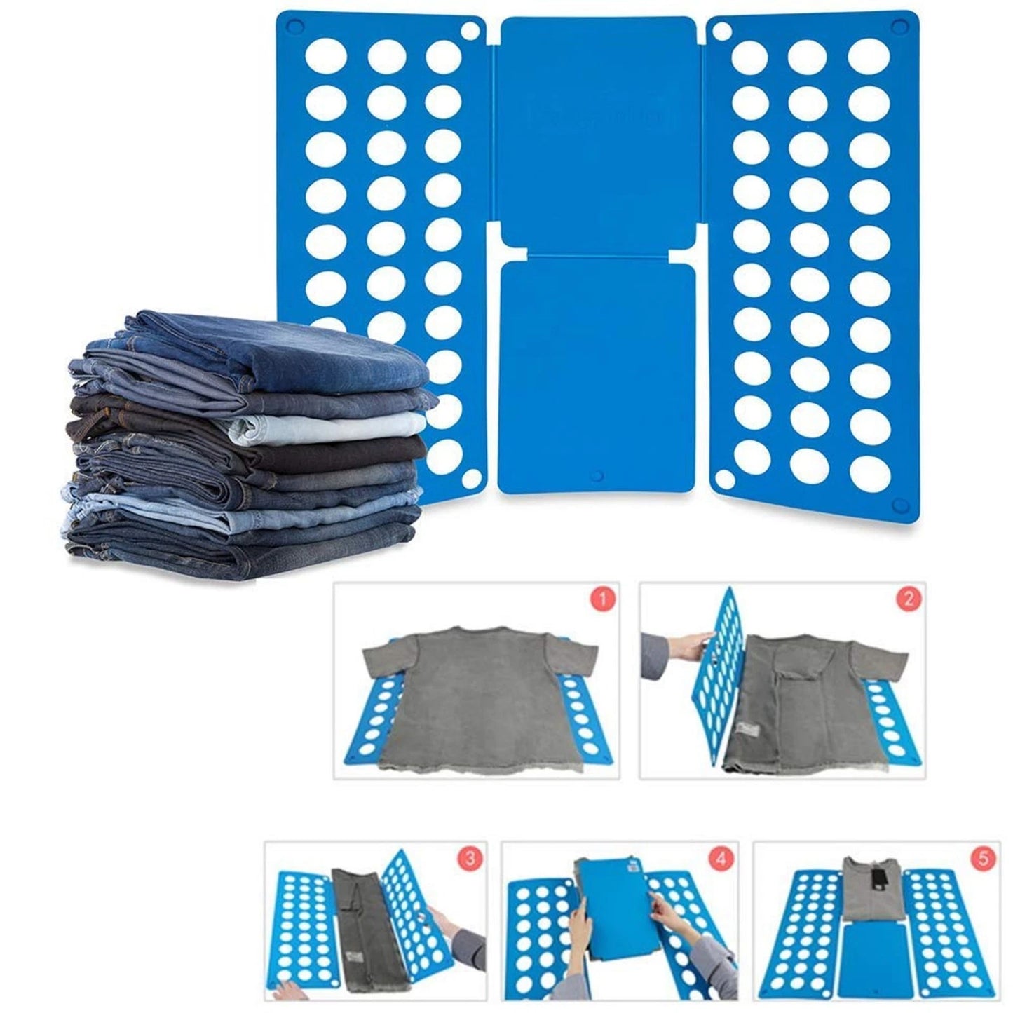 ADULT MAGIC CLOTHES FOLDER ORGANISER T SHIRT JUMPER EASY FOLD LAUNDRY 100% ADULT