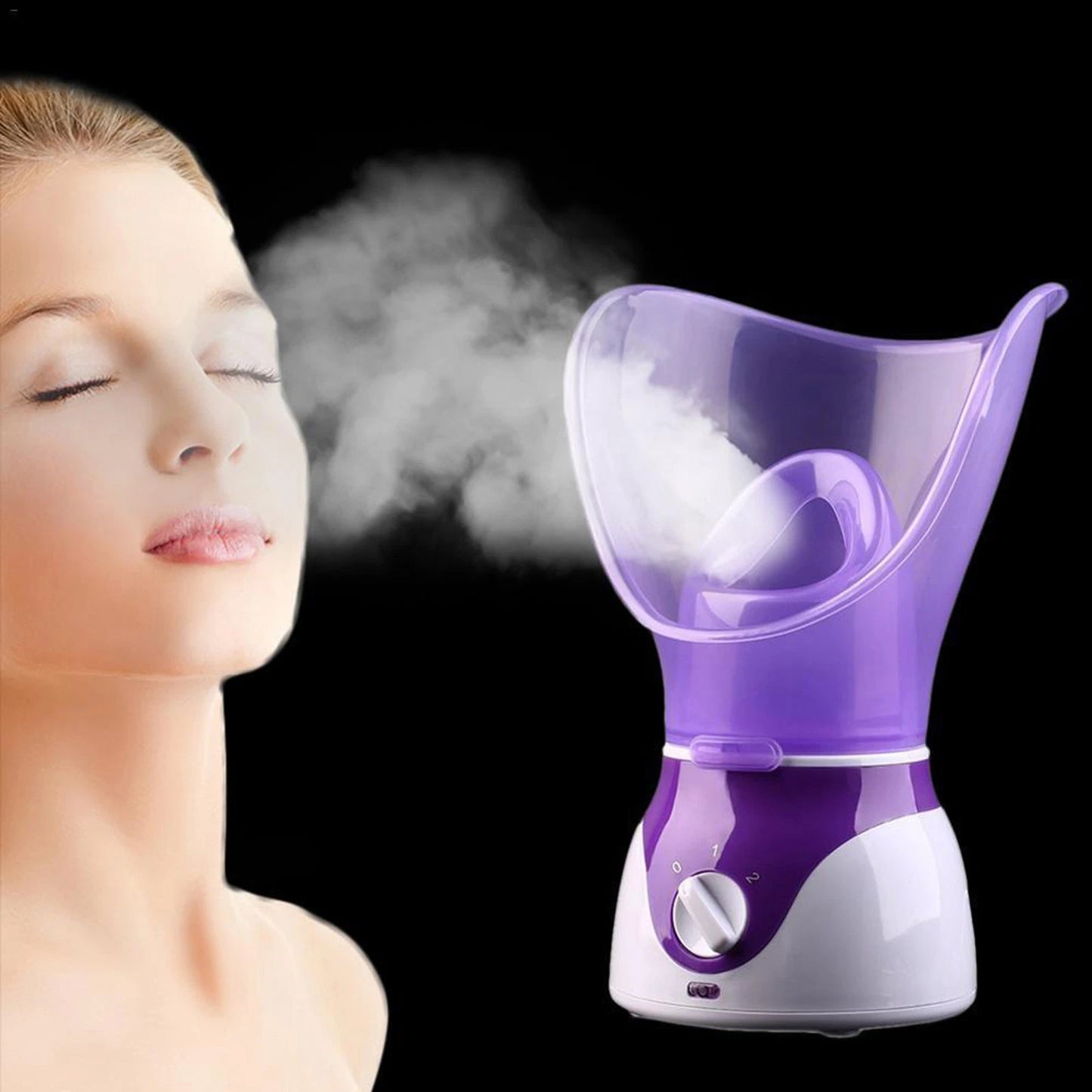 PURPLE FACIAL STEAMER SPA PORES STEAM SPRAYER SAUNA SKIN MIST CLEAN BEAUTY FACE
