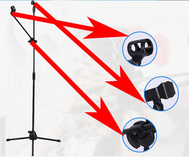 Adjustable Microphone Stand Boom Arm Holder & Mic Clip Stage Studio party Tripod