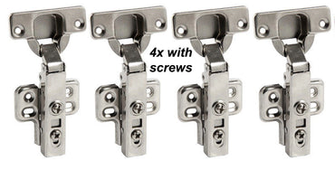 2x-20x 35MM Kitchen Cabinet Cupboard Door Hinges Soft Close Euro Plate Screws