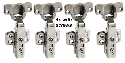 2x-20x 35MM Kitchen Cabinet Cupboard Door Hinges Soft Close Euro Plate Screws