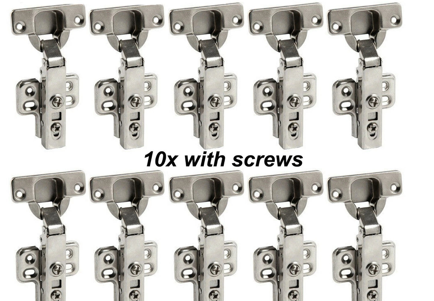 2x-20x 35MM Kitchen Cabinet Cupboard Door Hinges Soft Close Euro Plate Screws