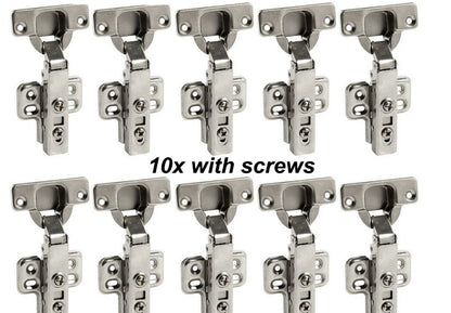 2x-20x 35MM Kitchen Cabinet Cupboard Door Hinges Soft Close Euro Plate Screws