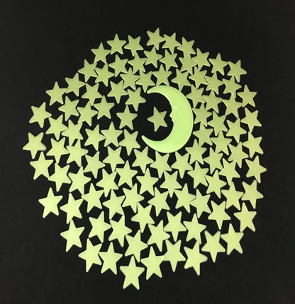 Glow In The Dark Stars Moon Wall Stickers Kids Bedroom Ceiling Decor 100PCS