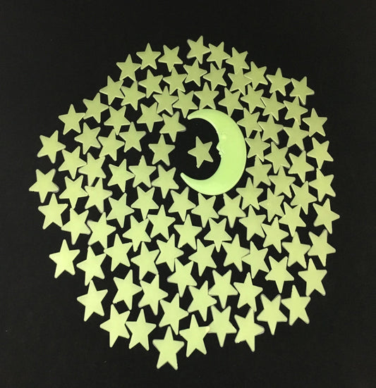 Glow In The Dark Stars Moon Wall Stickers Kids Bedroom Ceiling Decor 100PCS