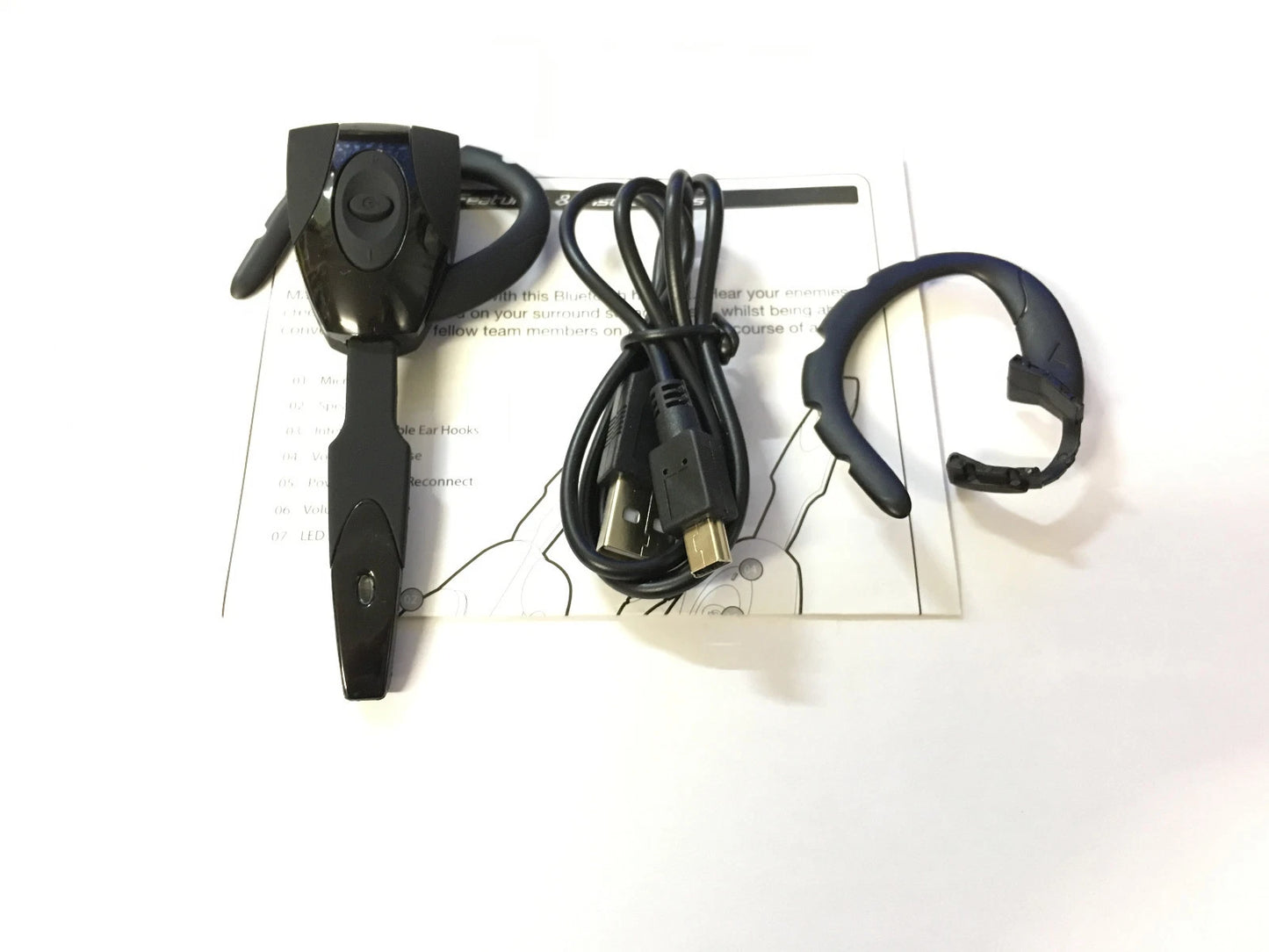 NEW BLUETOOTH WIRELESS HEADSET EARPHONE HANDSFREE WITH MIC FOR IPHONE 5 5S 6 6S