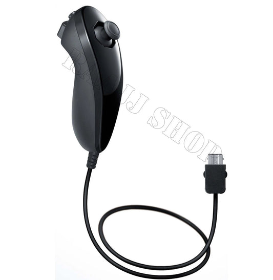 NEW BLACK NUNCHUCK NUNCHUK CONTROLLER REMOTE FOR NINTENDO Wii +1YR WARRANTY
