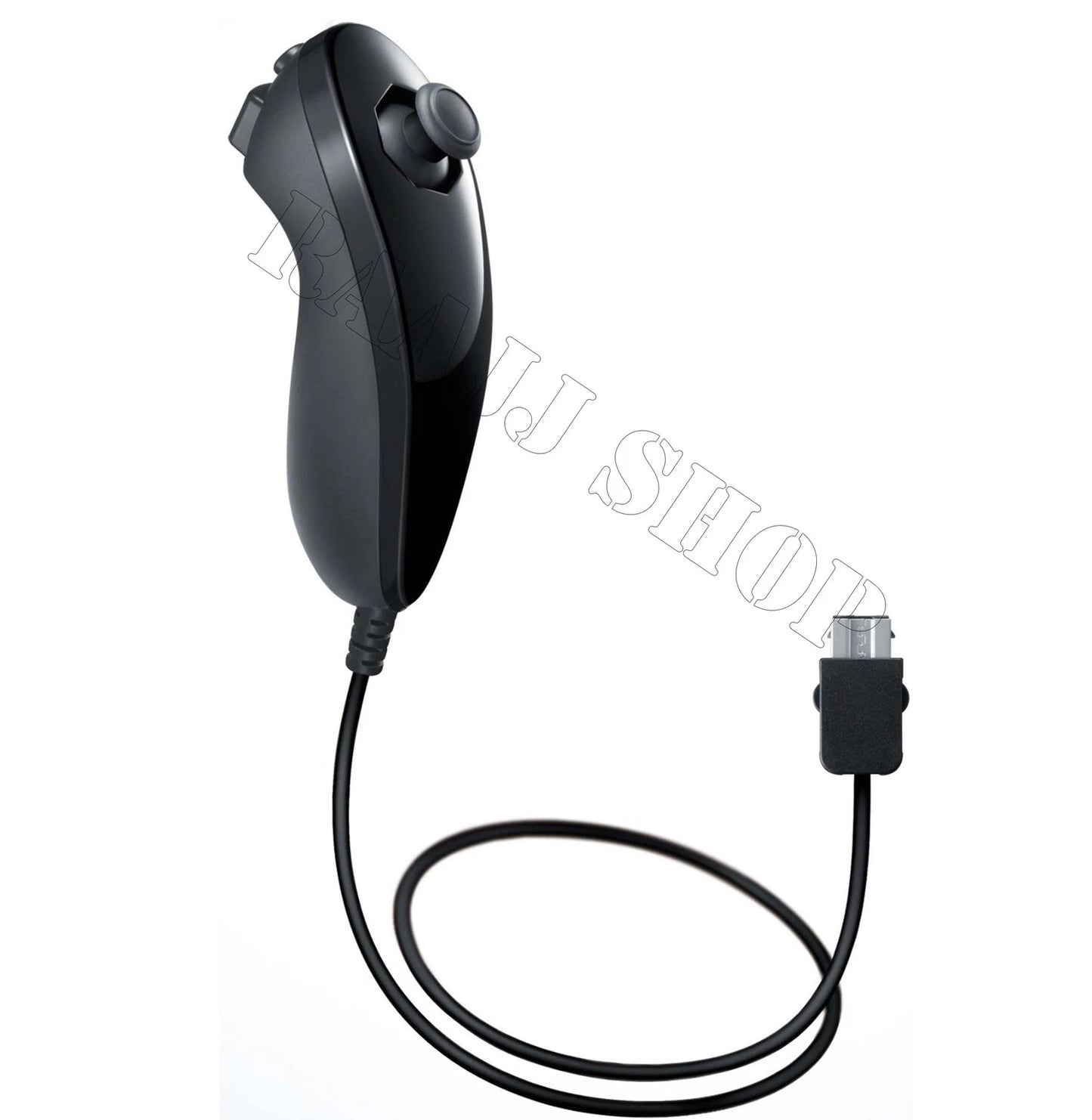 2X BLACK NUNCHUCK NUNCHUK CONTROLLER REMOTE GAMEPAD FOR NINTENDO Wii & WII U