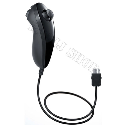 2X BLACK NUNCHUCK NUNCHUK CONTROLLER REMOTE GAMEPAD FOR NINTENDO Wii & WII U