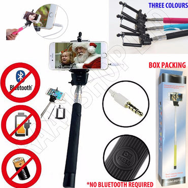 TELESCOPIC SELFIE STICK MONOPOD REMOTE MOBILE HOLDER FOR HTC ONE M8 M9 DESIRE