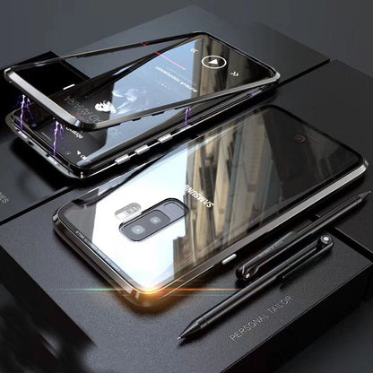 Magnetic Metal Adsorption Bumper Glass Case Cover for Samsung Galaxy S8 S9 UK