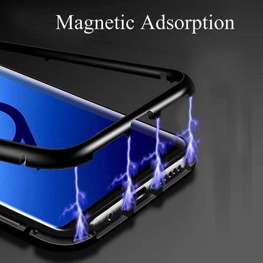 Magnetic Metal Adsorption Bumper Glass Case Cover for Samsung Galaxy S8 S9 UK