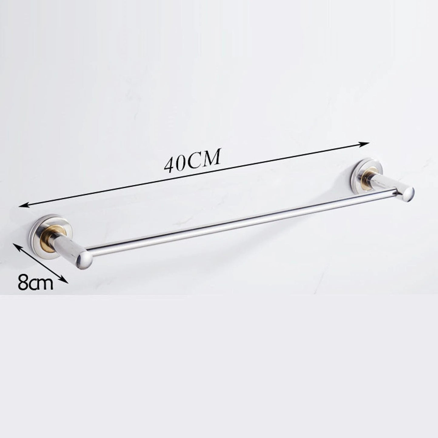 40/50/60cm Single Double Towel Rail Rack Holder Wall Mounted Bathroom Kitchen UK