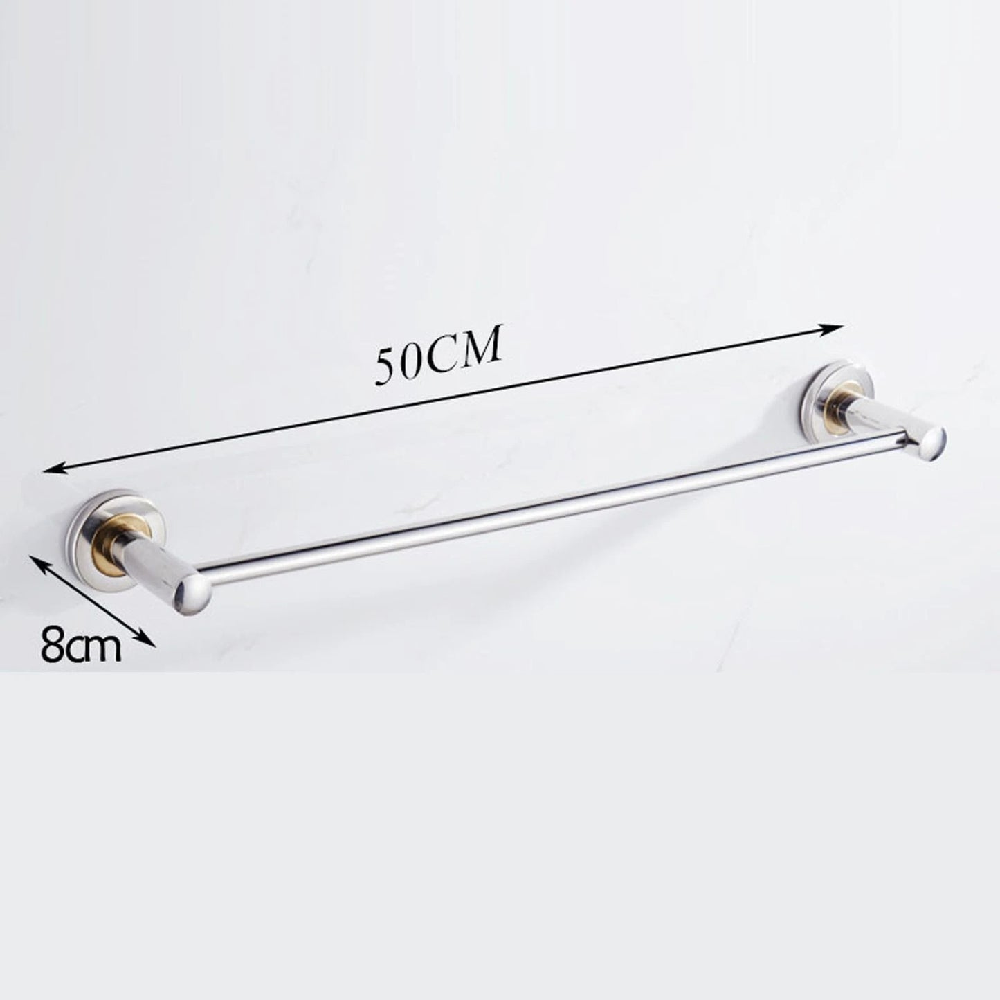 40/50/60cm Single Double Towel Rail Rack Holder Wall Mounted Bathroom Kitchen UK