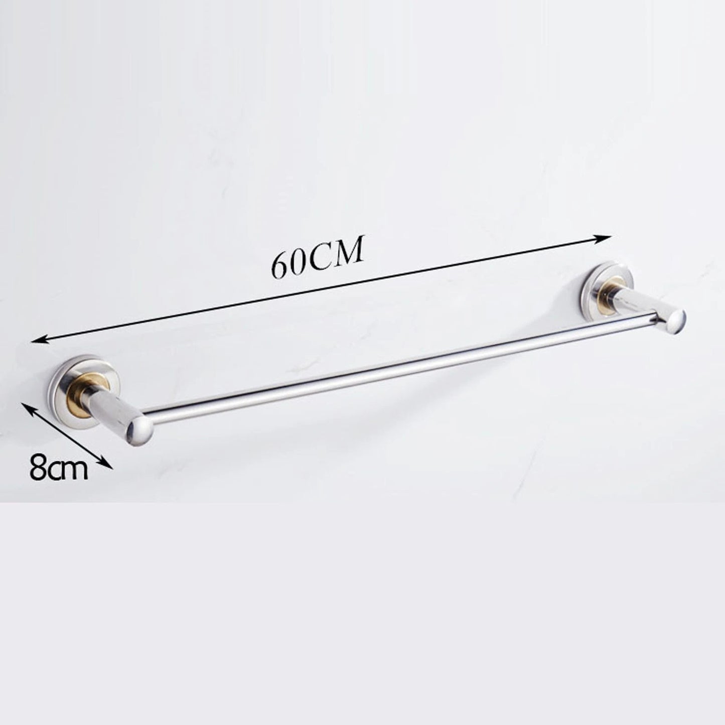 40/50/60cm Single Double Towel Rail Rack Holder Wall Mounted Bathroom Kitchen UK