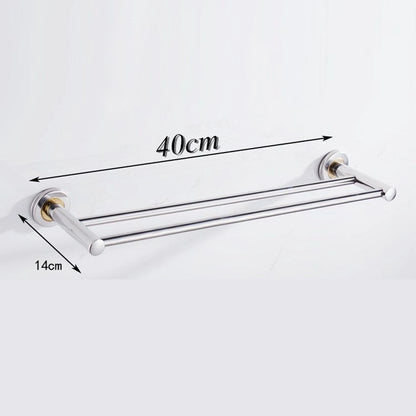 40/50/60cm Single Double Towel Rail Rack Holder Wall Mounted Bathroom Kitchen UK
