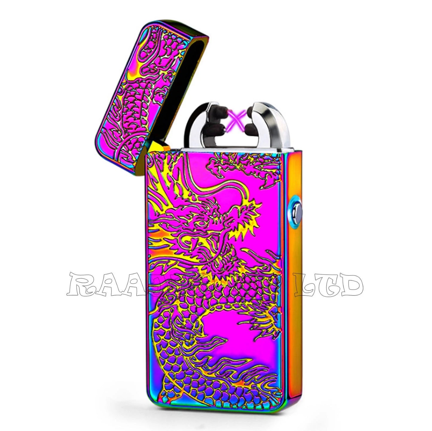 USB RECHARGEABLE DOUBLE ARC FLAMELESS ELECTRIC PLASMA LIGHTER CE CERTIFIED UK