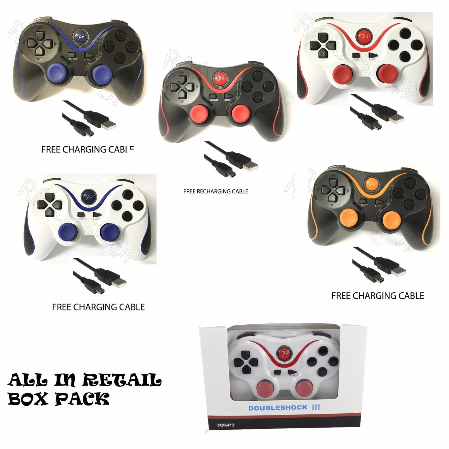 NEW RECHARGEABLE HIGH QUALITY BLUETOOTH WIRELESS GAMEPAD CONTROLLER FOR PS3