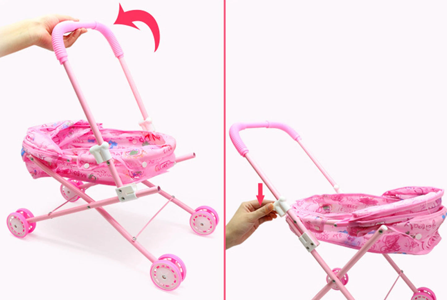 Baby Kids child Dolls Buggy Stroller Jogger Dolls Pram Pushchair Girls Toy UK