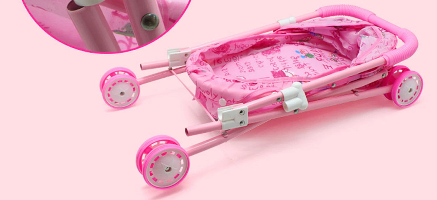Baby Kids child Dolls Buggy Stroller Jogger Dolls Pram Pushchair Girls Toy UK