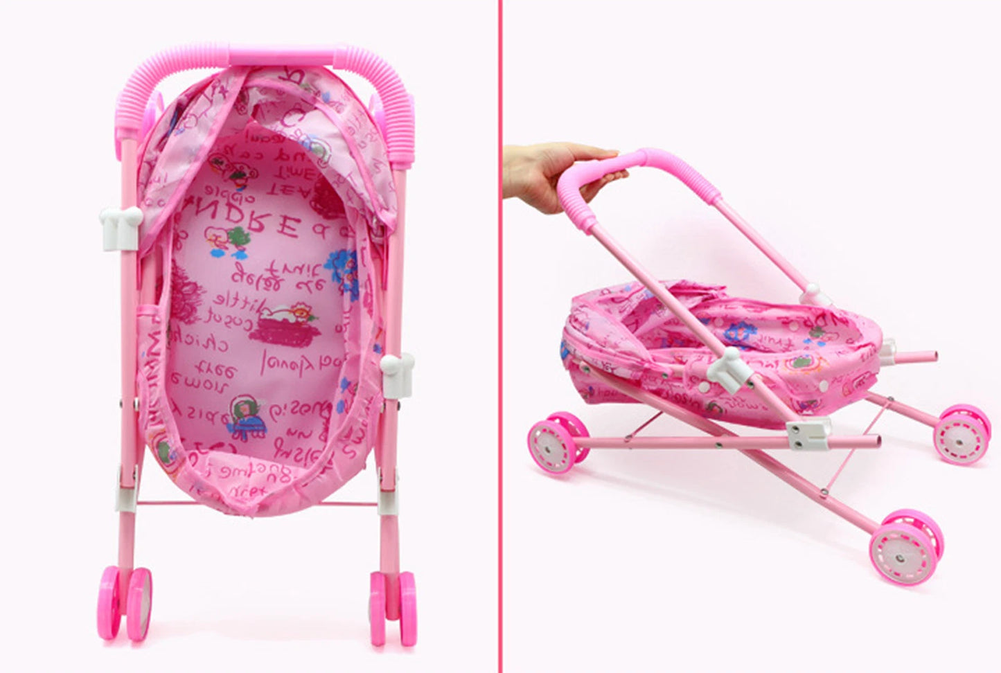 Baby Kids child Dolls Buggy Stroller Jogger Dolls Pram Pushchair Girls Toy UK