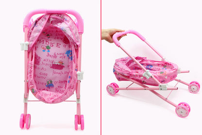 Baby Kids child Dolls Buggy Stroller Jogger Dolls Pram Pushchair Girls Toy UK