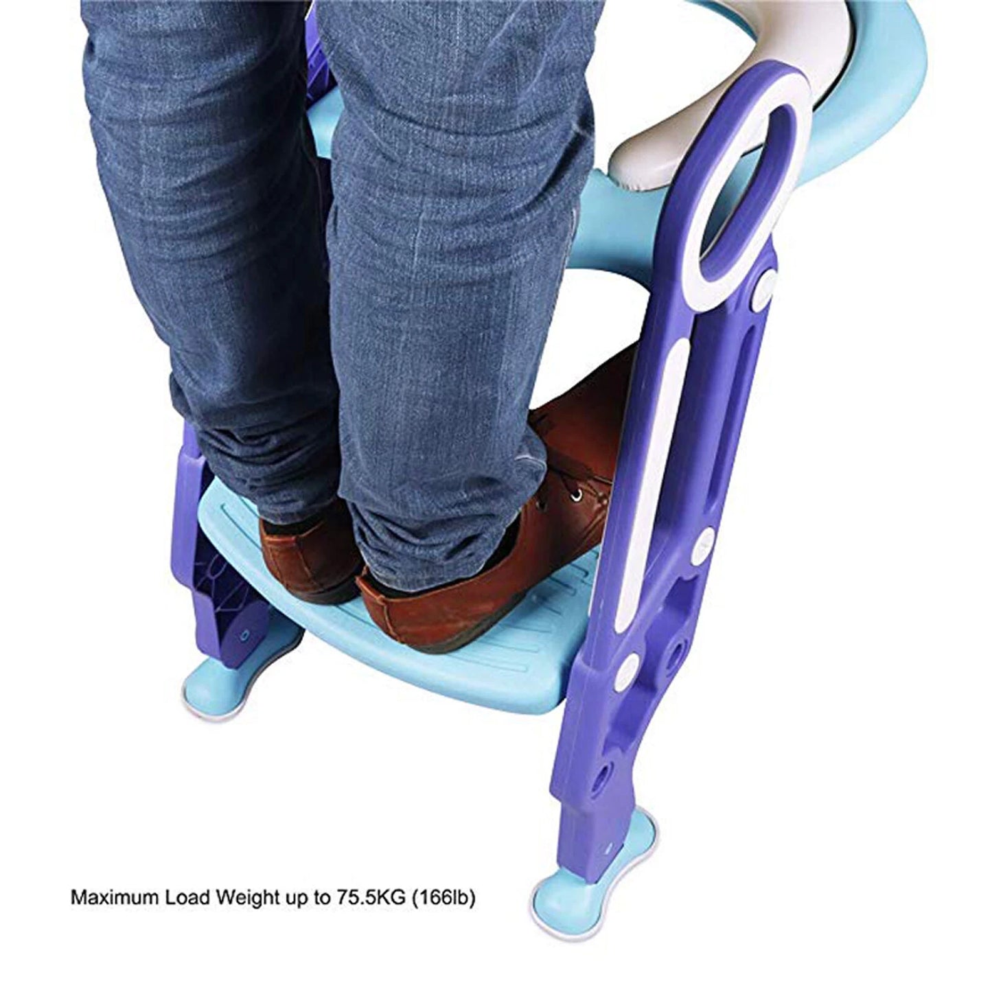 Children Toilet Seat & Ladder Toddler Training Step Up Easy Fold Down For Kids
