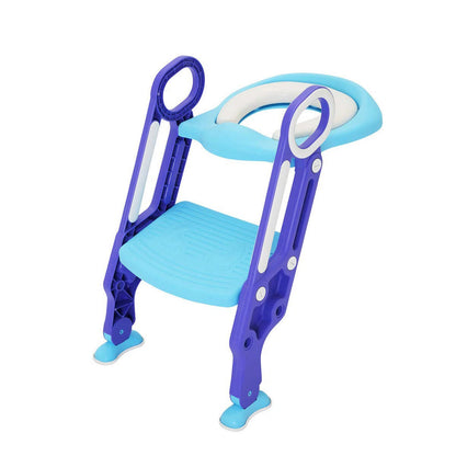 Children Toilet Seat & Ladder Toddler Training Step Up Easy Fold Down For Kids