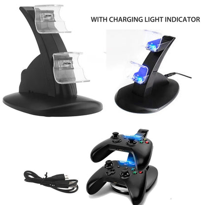 DUAL USB CHARGER DOCKING STATION CHARGING STAND FOR XBOX ONE CONTROLLER
