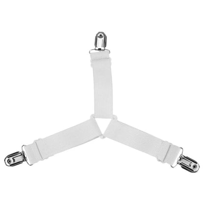 4 Pack Triangle Bed Sheet Fastener Clips Adjustable Mattress Holder Straps