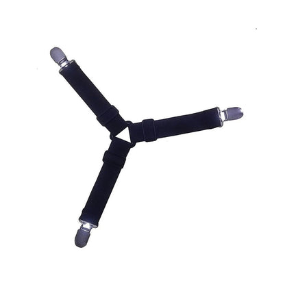 4 Pack Triangle Bed Sheet Fastener Clips Adjustable Mattress Holder Straps