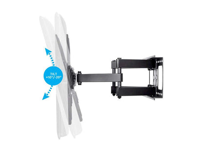 TV Wall Bracket Mount Tilt Swivel for 40 42 46 48 49 50 55 60 65 70 Double Arms