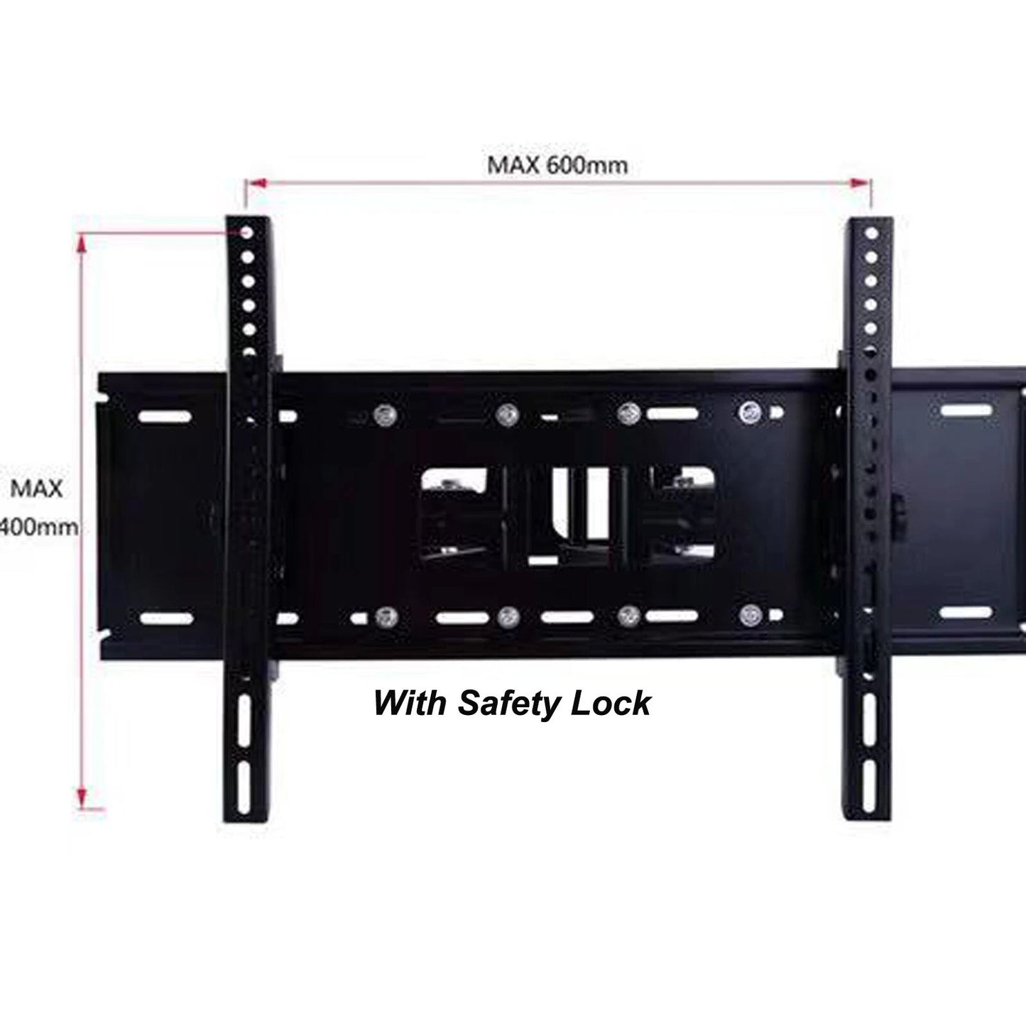 TV Wall Bracket Mount Tilt Swivel for 40 42 46 48 49 50 55 60 65 70 Double Arms