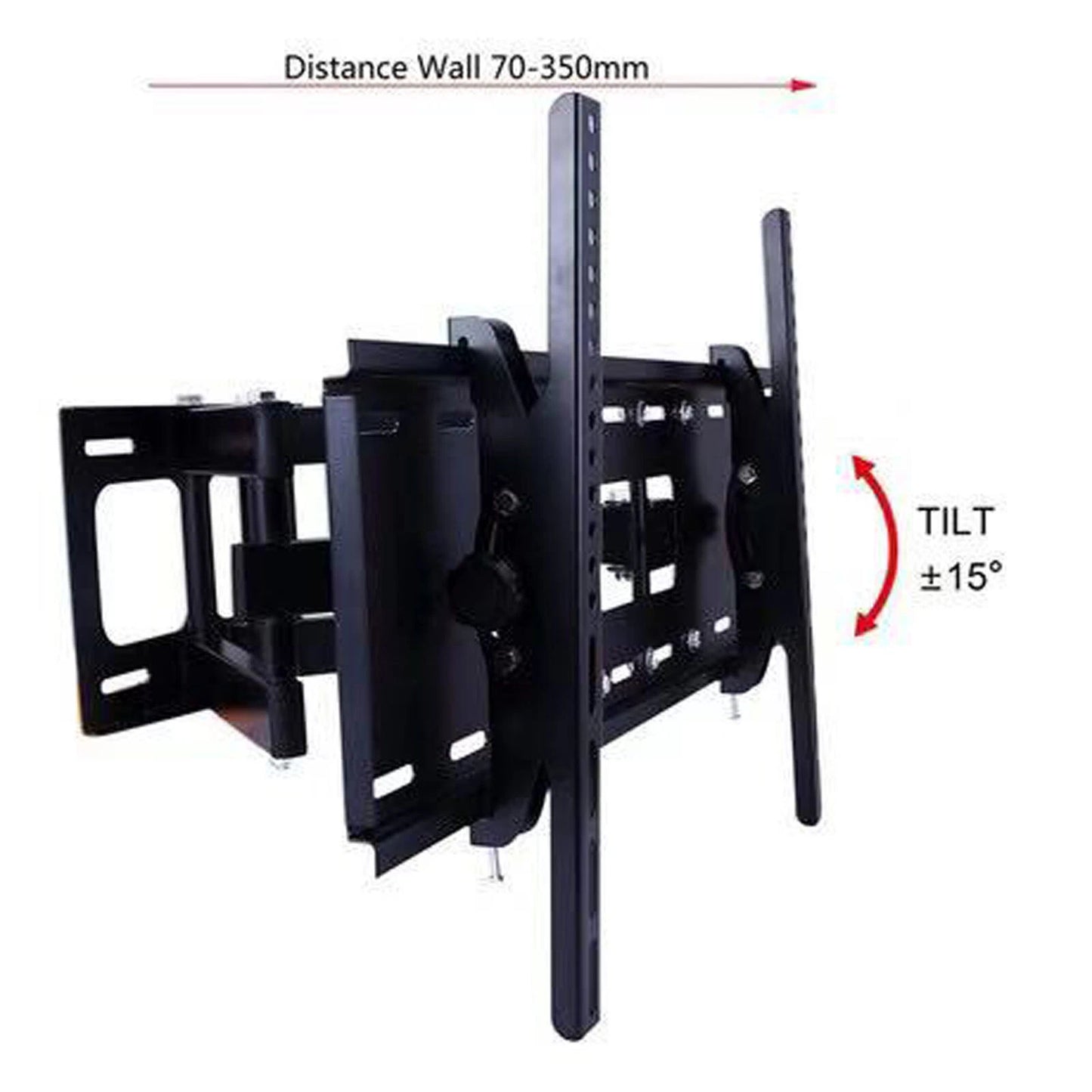 TV Wall Bracket Mount Tilt Swivel for 40 42 46 48 49 50 55 60 65 70 Double Arms