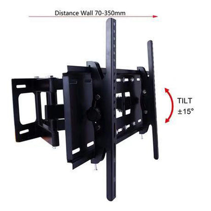 TV Wall Bracket Mount Tilt Swivel for 40 42 46 48 49 50 55 60 65 70 Double Arms