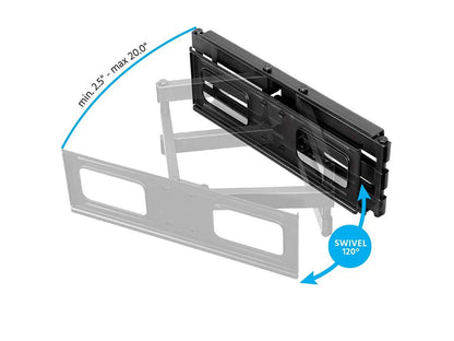 TV Wall Bracket Mount Tilt Swivel for 40 42 46 48 49 50 55 60 65 70 Double Arms