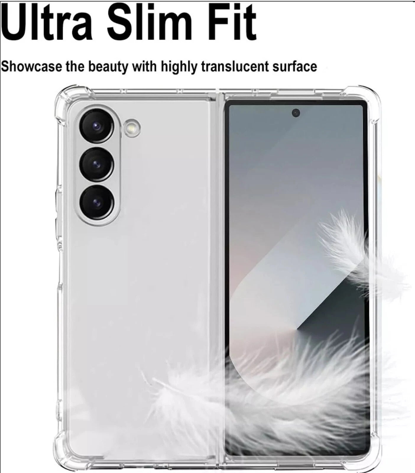 Clear Case for Samsung Galaxy Z Fold 6 Shockproof Bumper Phone Case Cover