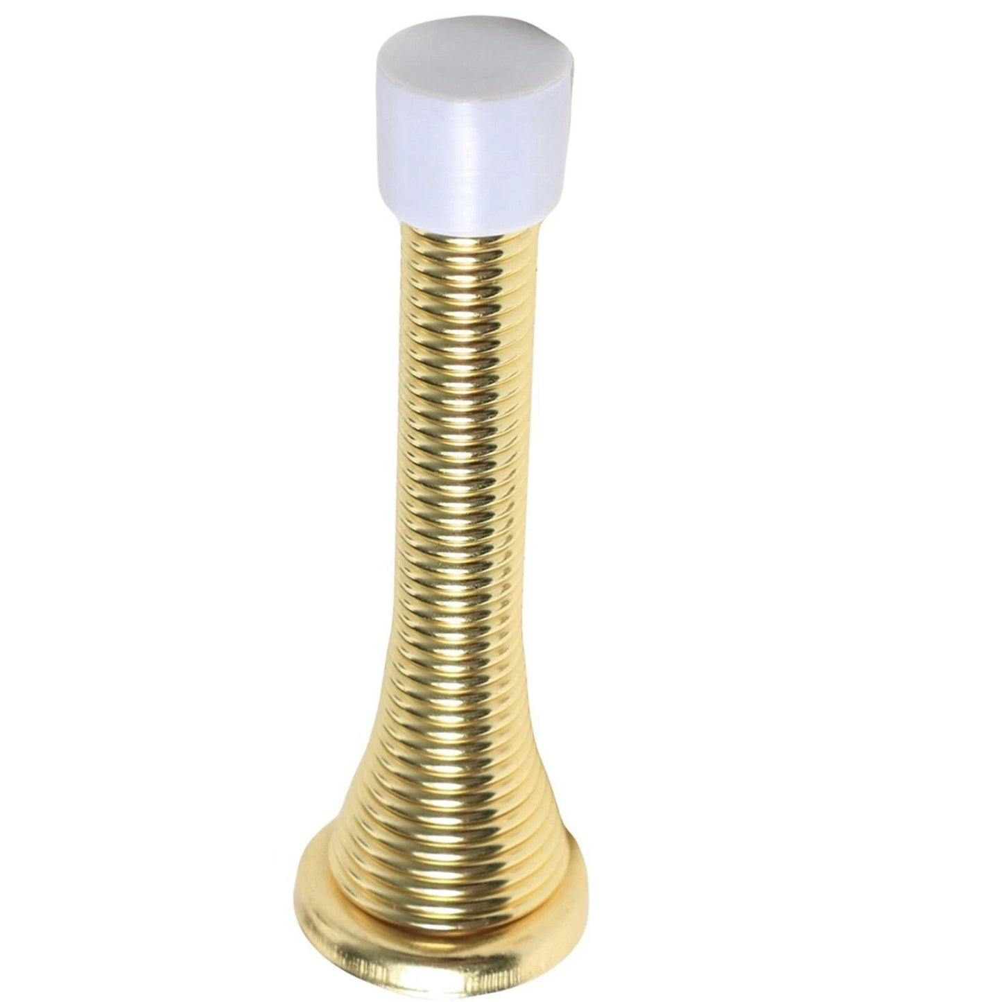 SPRING DOOR STOPPER STOPS 1 2 4 10 PACKS SPIRAL BUFFER SILVER GOLD CHROME BRASS