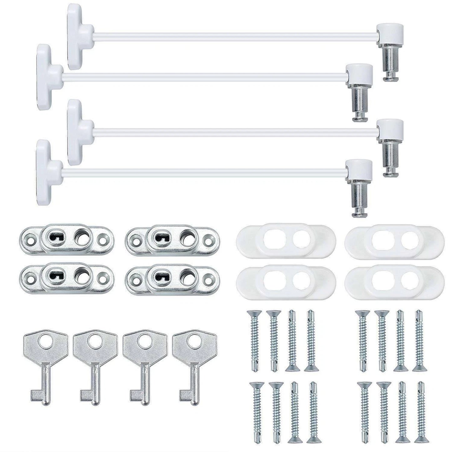 Window Door Cable Restrictor Child Safety Lock UPVC PVC Key Lockable White UK