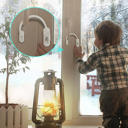 Window Door Cable Restrictor Child Safety Lock UPVC PVC Key Lockable White UK