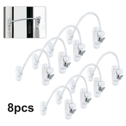 Window Door Cable Restrictor Child Safety Lock UPVC PVC Key Lockable White UK