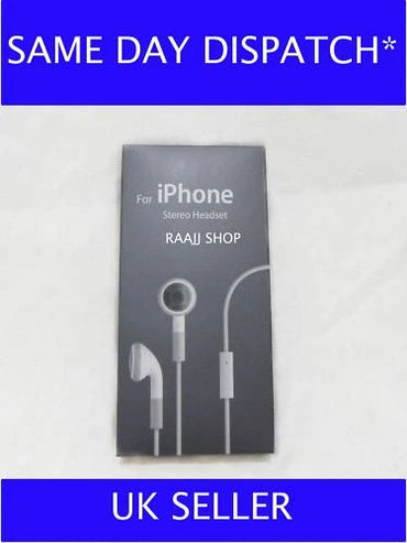 HEADPHONES HANDSFREE EARPHONE WITH MIC FOR IPHONE 3G 3GS 4 4S 5 5S 6 6S IPAD