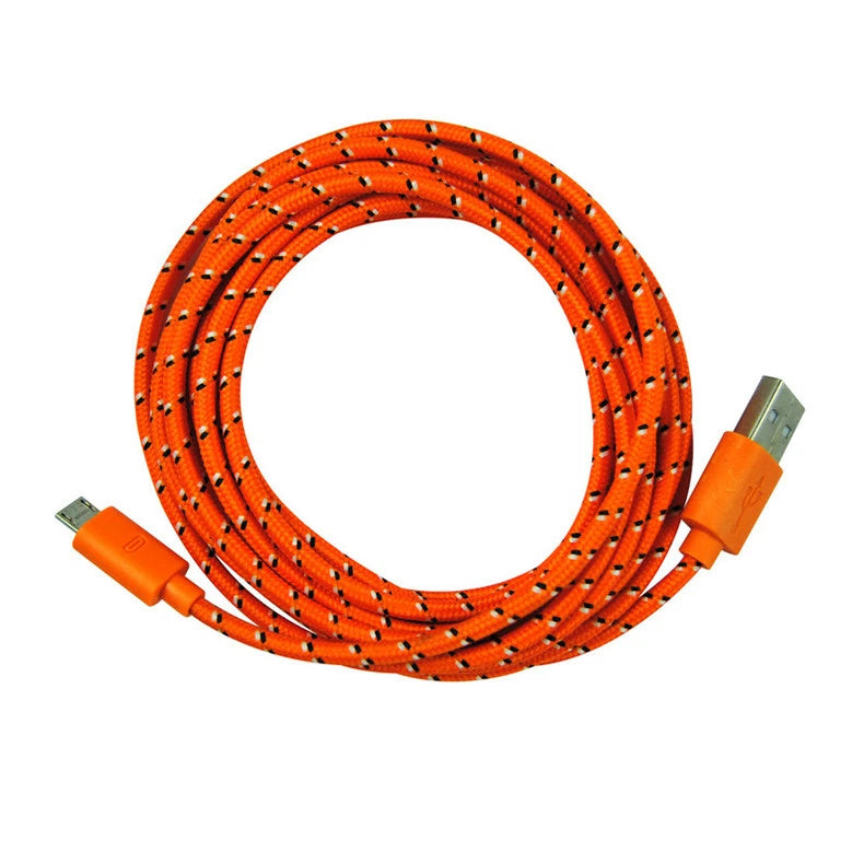 STRONG BRAIDED MICRO USB CABLE DATA CABLE FOR SAMSUNG GALAXY S6 S7 EDGE