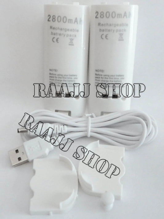DUAL DOCKING STATION + 2x BATTERIES + BATTERIES SUPPORT + CABLE FOR WII REMOTE
