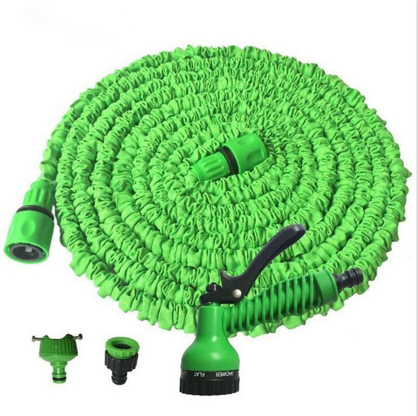 FLEXIBLE GARDEN HOSE EXPANDABLE WATER PIPE Spray Gun Extra Fitting 25FT TO 250FT