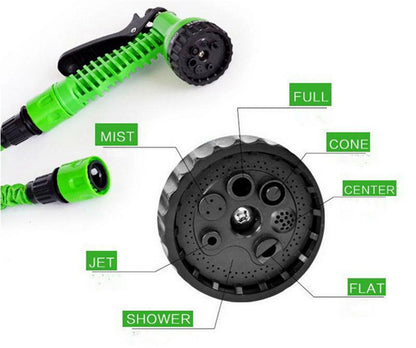 FLEXIBLE GARDEN HOSE EXPANDABLE WATER PIPE Spray Gun Extra Fitting 25FT TO 250FT