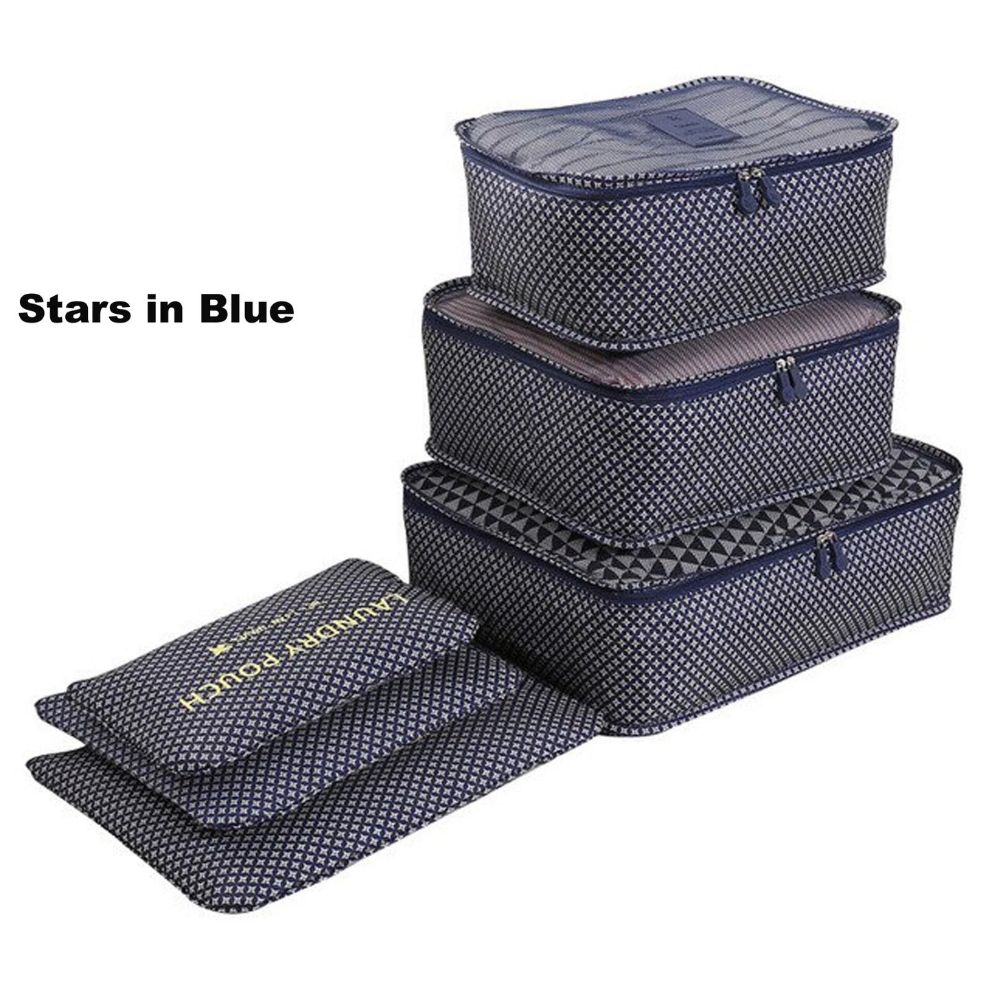 6PCS Travel Set Luggage Organizer Bag Pack Cube Storage Clothes Underwear