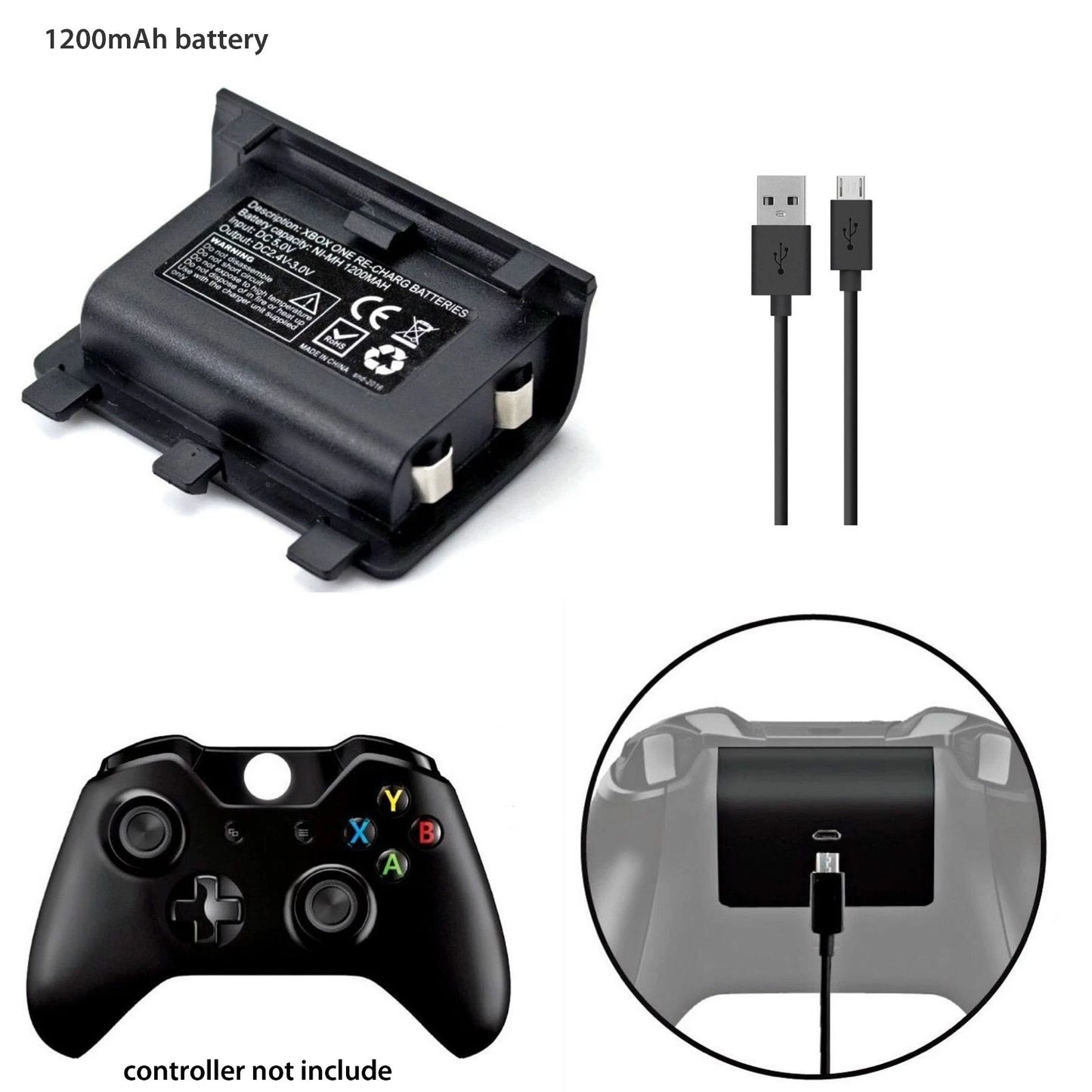2X PLAY AND CHARGE KIT RECHARGEABLE BATTERY FOR XBOX ONE 1YR WARRANTY