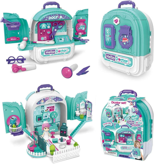 Doctor Set Backpack for kids 3 in 1 Pretended Portable + Accessories fast post