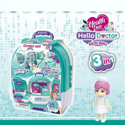 Doctor Set Backpack for kids 3 in 1 Pretended Portable + Accessories fast post